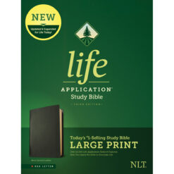 NLT Life Application Study Bible, Third Edition Large Print Red Letter Black (Genuine Leather)