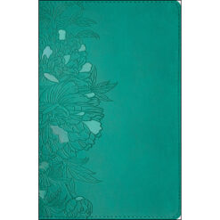 NLT Filament Bible Super Giant Print Red Letter Peony Rich Teal (Imitation Leather)
