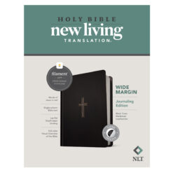 NLT Black Cross Hardcover Filament Wide Margin Bible Indexed