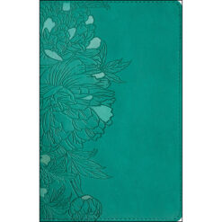 NLT Filament Compact Bible Giant Print Red Letter Peony Rich Teal (Imitation Leather)