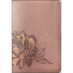 NLT Filament Compact Bible Giant Print Red Letter Rose Metallic Peony (Imitation Leather)