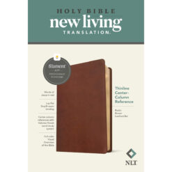 NLT Rustic Brown Imitation Leather Thinline Center-Column Reference Bible