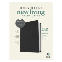 NLT Black Imitation Leather Filament Premium Value Thinline Bible Giant Print