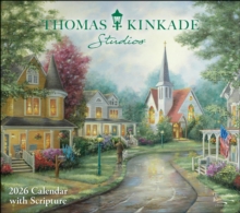 Thomas Kinkade Studios 2026 Deluxe Wall Calendar with Scripture - 9781524896898