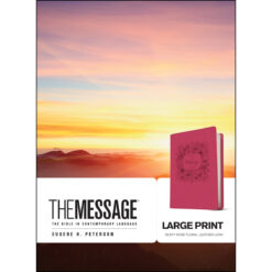 The Message Large Print Dusty Rose Floral (Imitation Leather)