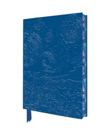 Vincent van Gogh: The Starry Night 2026 Artisan Art Vegan Leather Diary Planner - Page to View with Notes