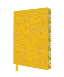 Vincent van Gogh: Sunflowers 2026 Artisan Art Vegan Leather Diary Planner - Page to View with Notes - 9781835624838