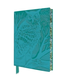 Angela Harding: Long Eared Owl 2026 Artisan Art Vegan Leather Diary Planner - Page to View with Notes - 9781835624845