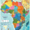 CHART: MAPS: POLITICAL MAP OF AFRICA WITH PHY. FEATURES A1
