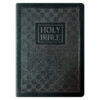 NLT Black Pattern Faux Leather Bible Large Print