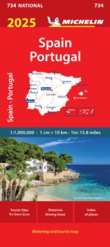 Spain & Portugal 2025 - Michelin National Map 734 - 9782067265448