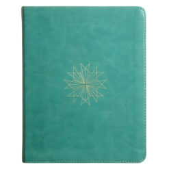 ESV Teal Resplendent Cross Design Imitation Leather Single Column Journaling Bible