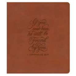 ESV Saddle 1 Chronicles 28:9 Design Imitation Leather Journaling Study Bible