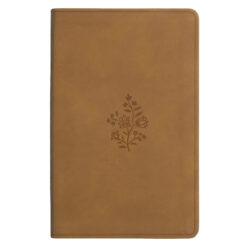 ESV TruTone Nubuck Caramel Wildflower Design Imitation Leather Premium Gift Bible