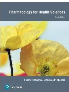 Pharmacology for Health Sciences
