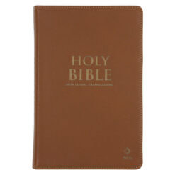NLT Tan Genuine Leather Flexcover Standard Bible with Indexing Tabs
