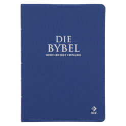 NLV Koningsblou Egte Leer Grootdruk Bybel