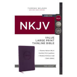 NKJV Value Thinline Large Print Red Letter Purple (Comfort Print)(Imitation Leather)