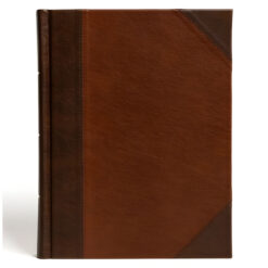 CSB Brown and Tan Imitation Leather Notetaking Bible Large Print
