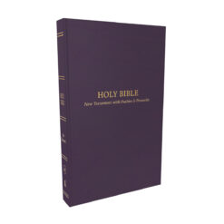 KJV Purple Paperback Pocket New Testament With Psalms And Proverbs Bible Comfort Print