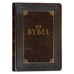 NLV Donkerbruin Kunsleer Super Grootdruk Bybel