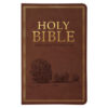 NLT Brown Faux Leather Standard Bible Thumb Indexed