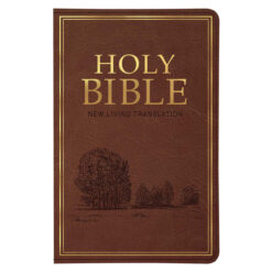 NLT Brown Faux Leather Standard Bible Thumb Indexed