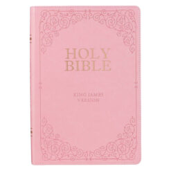 KJV Pink Faux Leather Full-Size Bible Giant Print Indexed