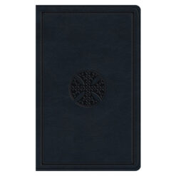 ESV Navy Mosaic Cross Design Imitation Leather Value Thinline Bible Large Print