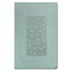 NLT Floral Frame Teal Imitation Leather Filament Personal Size Giant Print Bible