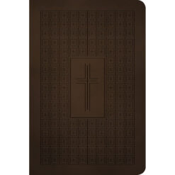 NLT Filament Premium Value Thinline Bible, Dark Brown Cross (Imitation Leather)
