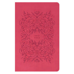 NLT Premium Gift Bible, Red Letter, Very Berry Pink Vines (Immitation Leather)