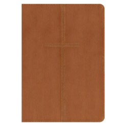 NIV Cross Saddle Tan Imitation Leather Every Man's Bible Large Print