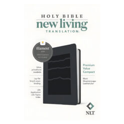 NLT Black Mountainscape Imitation Leather Premium Value Filament Compact Bible