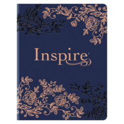 NLT Navy Hardcover Faux Leather Inspire Filament-Enabled Bible