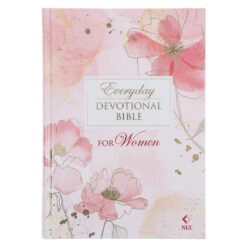 NLT Pink Floral Hardcover Everyday Devotional Bible for Women