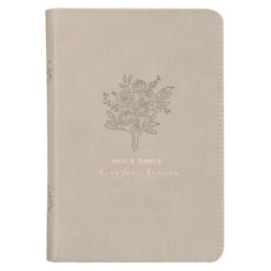KJV Taupe Faux Leather Compact Bible
