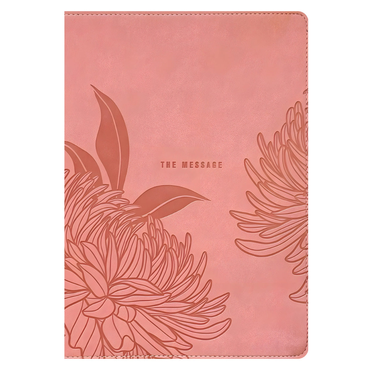 The Message Dusty Pink Floral Imitation Leather Deluxe Gift Bible Large Print
