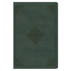 ESV Green Quiet Forest Ornament Design Imitation Leather Personal Size Study Bible 
