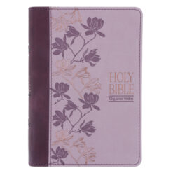 KJV Two-Tone Purple Faux Leather Compact Large Print Bible