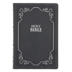 KJV Black Frame Faux Leather Thinline Large Print Bible