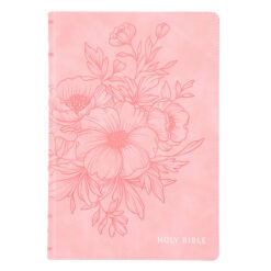 KJV Ballet Pink Faux Leather Thinline Large Print Bible