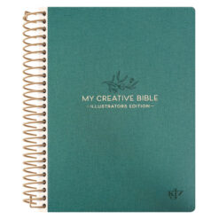 KJV Green Spiral-Bound Hardcover Linen Cloth My Creative Bible Illustrators Edition